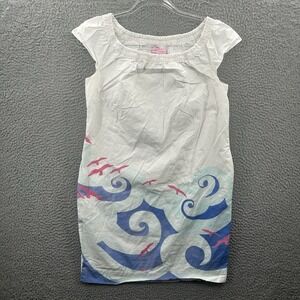 Lilly Pulitzer Dress Womens XS Sullivan Ride The Wave Cotton Shift Cap Sleeve
